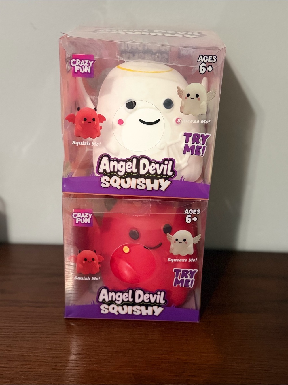 Viral RMS Crazy Fun Angel and Devil Squishy matching set